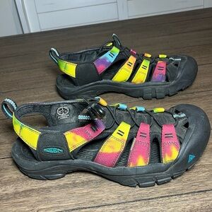KEEN Newport H2 Rainbow Tie Dye Sport Sandals Water Hiking Womens 9 Outdoor